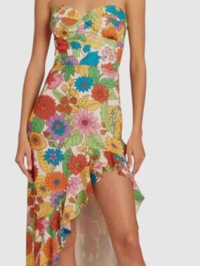 NWT Amanda Uprichard X REVOLVE Eden Gown Juniper Floral Size M MSRP 308